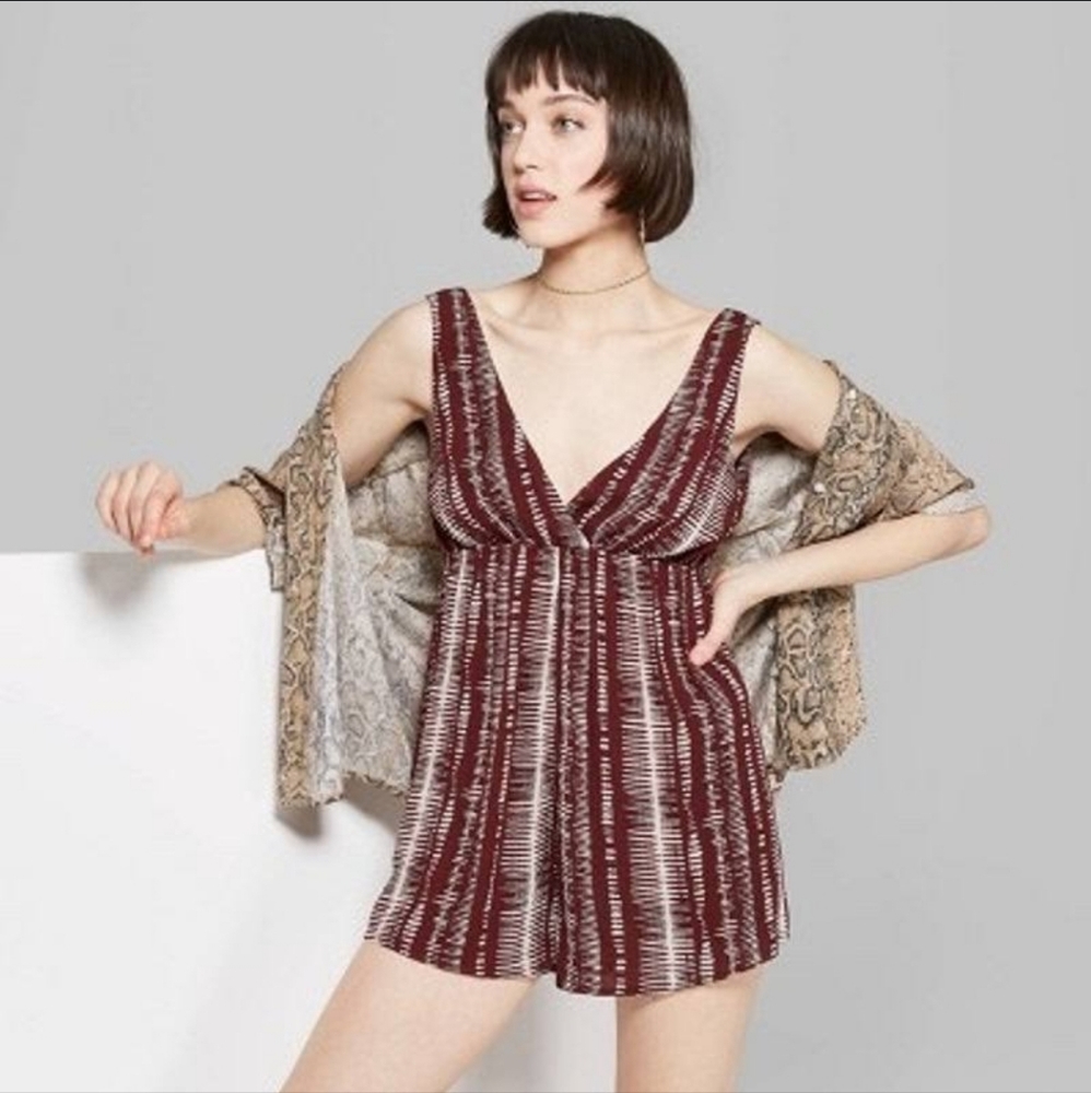 Wild Fable print romper, size M